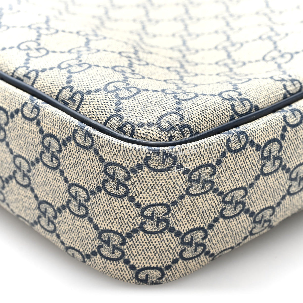 GG Plus Monogram Selleria Calfskin Medium Messenger Bag Beige Blue
