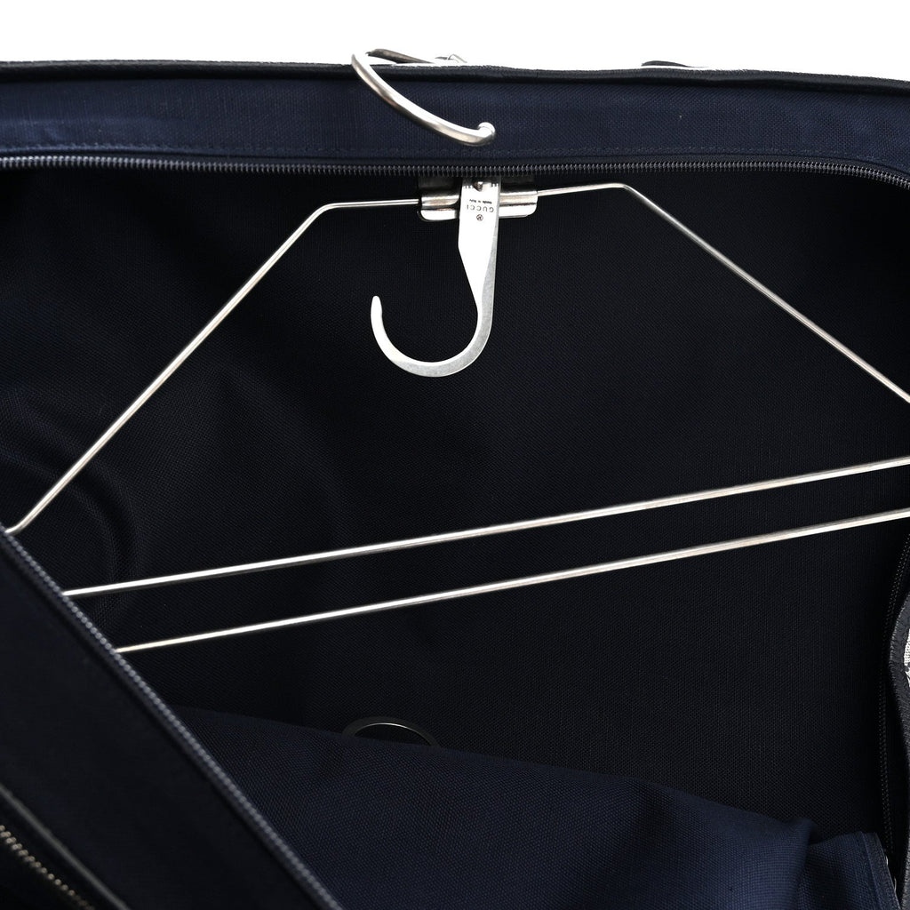 GG Supreme Monogram Web Savoy Garment Bag Beige Blue