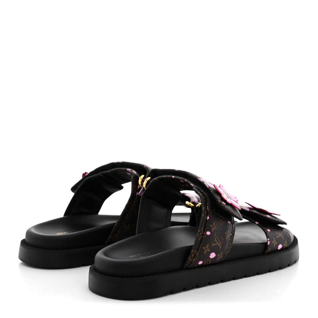 LV X TM Monogram LV Sunset Flat Comfort Mule 39 Sakura Brown