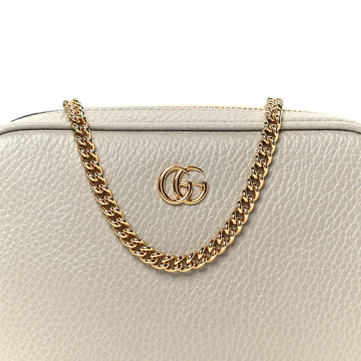 Dollar Calfskin Super Mini GG Marmont Chain Shoulder Bag Deep Grey