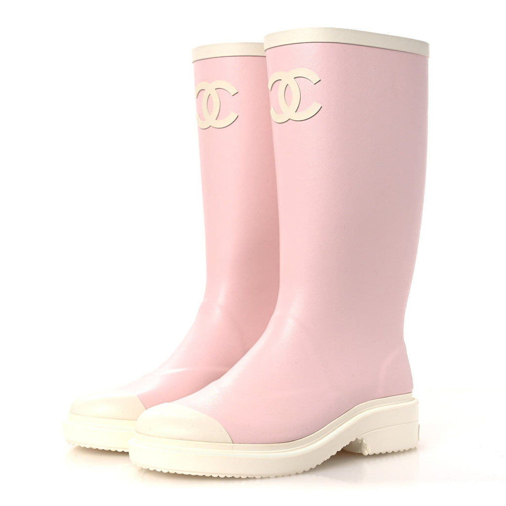 Caoutchouk CC High Boots 36 Light Pink White
