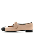 Lambskin Bow Mary Jane Flats 36 Light Blue Black 40 Beige Black 37.5 Beige Black