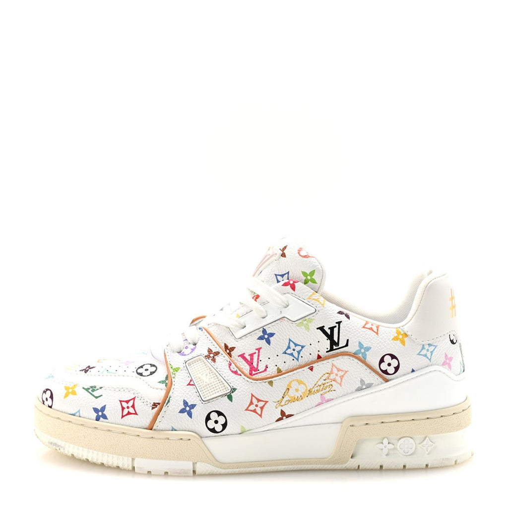 LV X TM Calfskin Monogram Multicolor Womens LV Trainer Sneakers 39 White