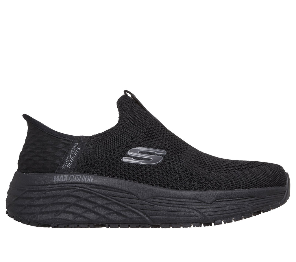 Skechers Slip-ins Work Slip-Resistant: Max Cushioning Elite - Riclan, BLACK