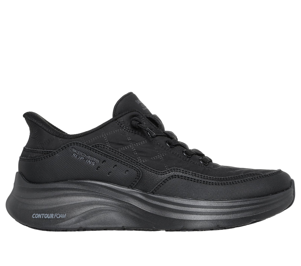 Skechers Slip-ins Work Slip-Resistant: Contour Foam - Cozy Fit, BLACK