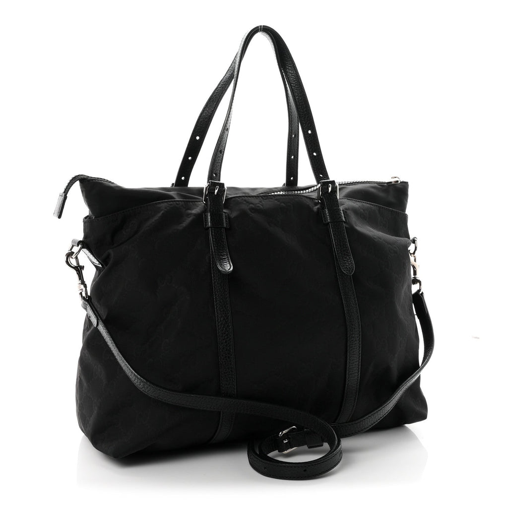 Nylon Monogram Tote Black