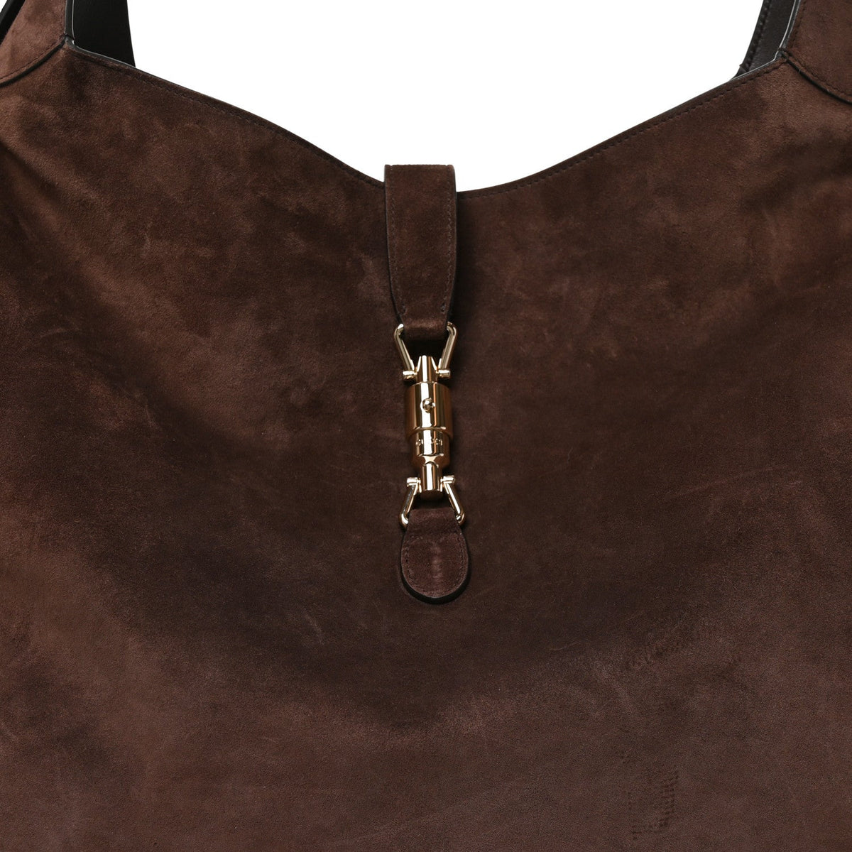 Suede Jackie 1961 Giorno Shoulder Bag Dark Brown
