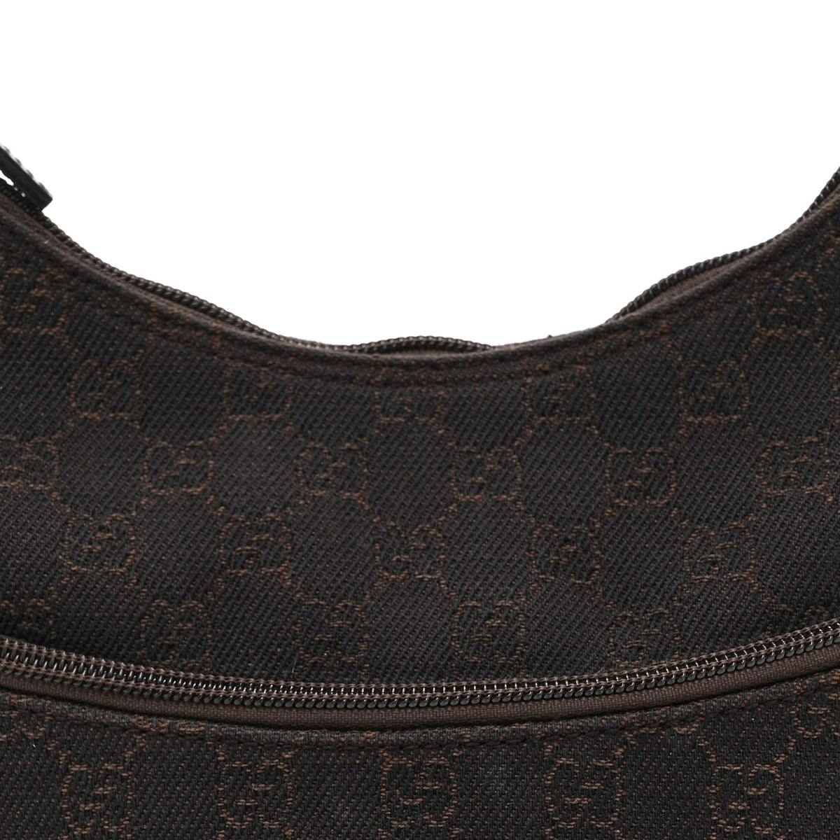 Denim Monogram Small Hobo Dark Brown
