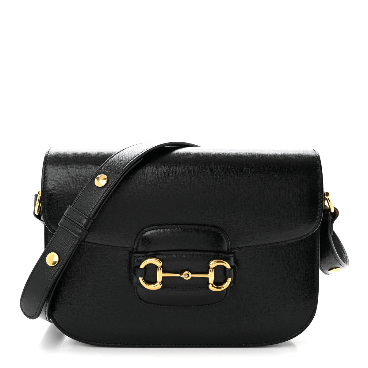 Azalea Calfskin Horsebit 1955 Shoulder Bag Black