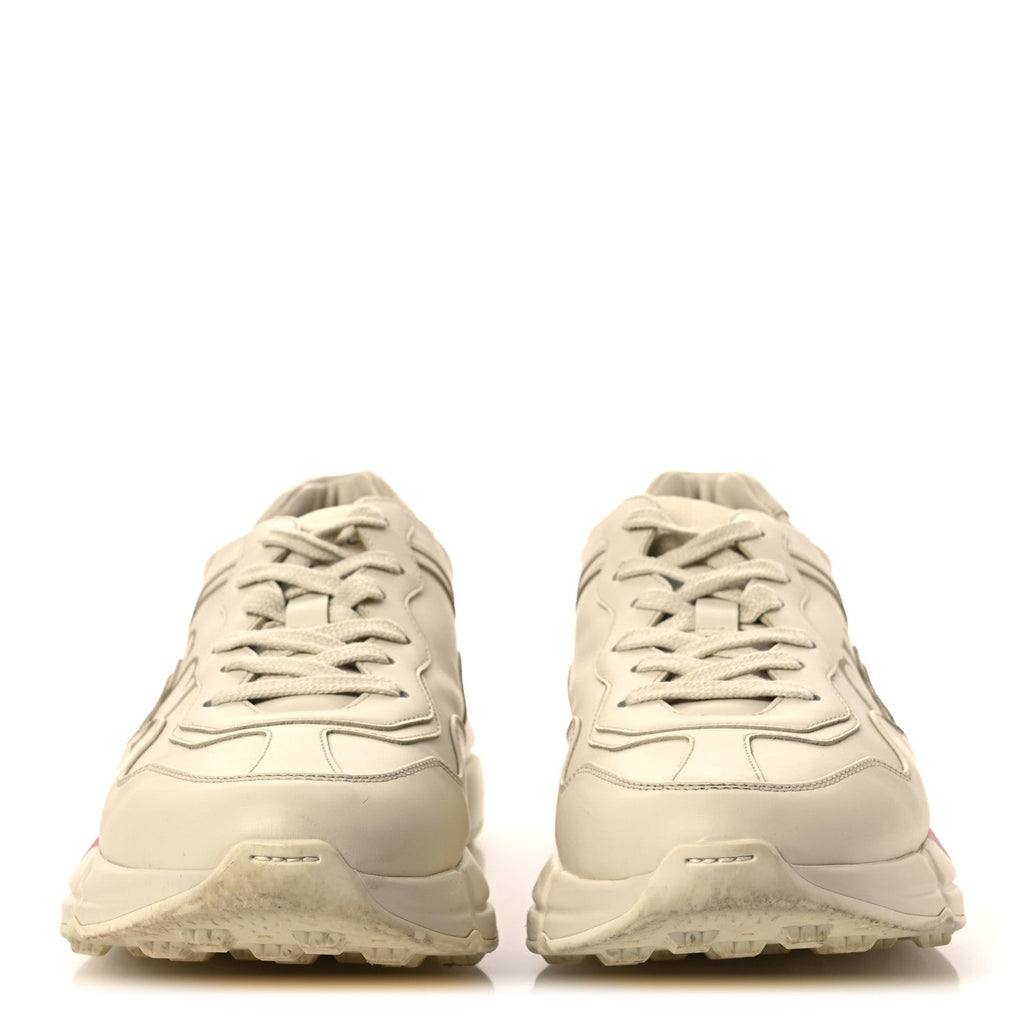 Calfskin Logo Womens Rhyton Sneakers 41 Ivory
