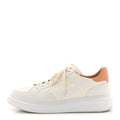 Grained Calfskin Embossed Monogram Mens Beverly Hills Sneakers 8.5 White
