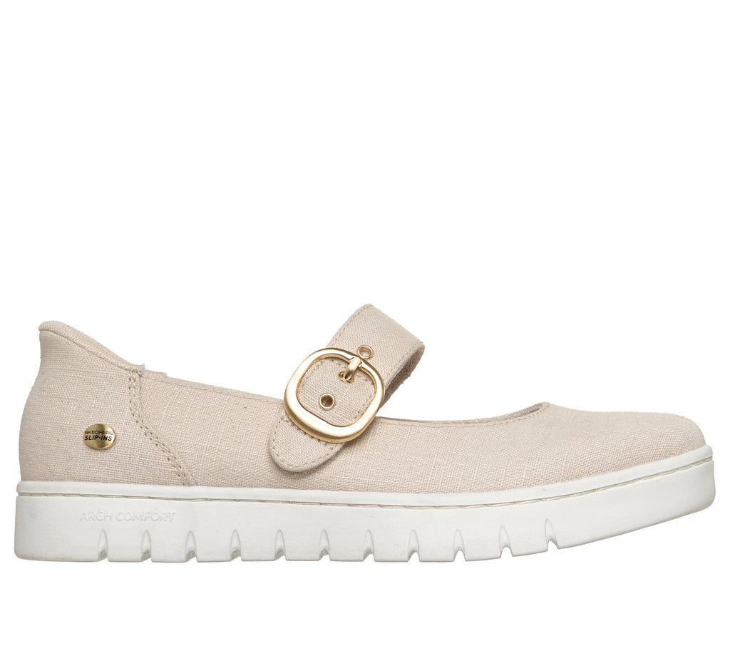 Skechers Slip-ins: BOBS Arch Comfort Sunfest - Easy Charm, NATURAL