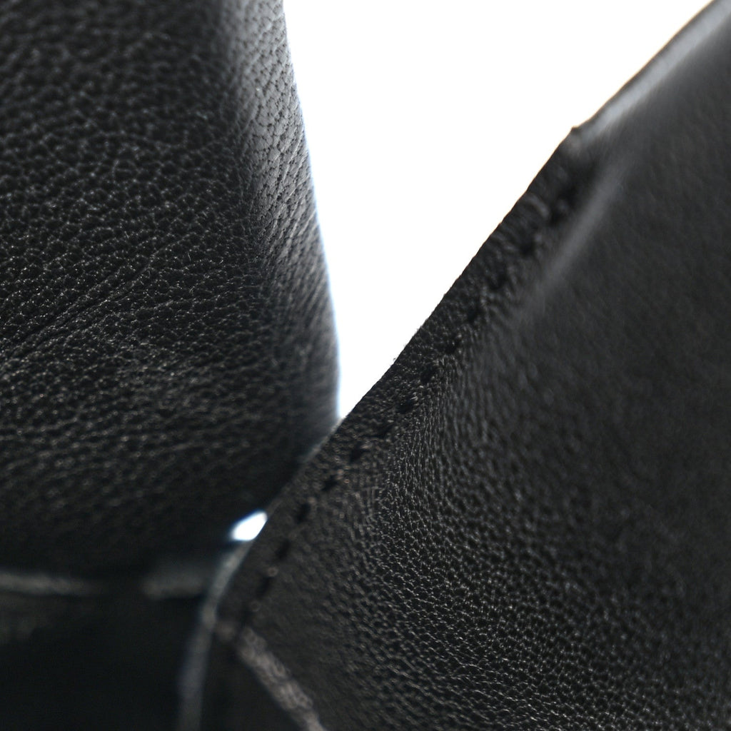 Lambskin Logo High Top Sneakers 36 Navy Black