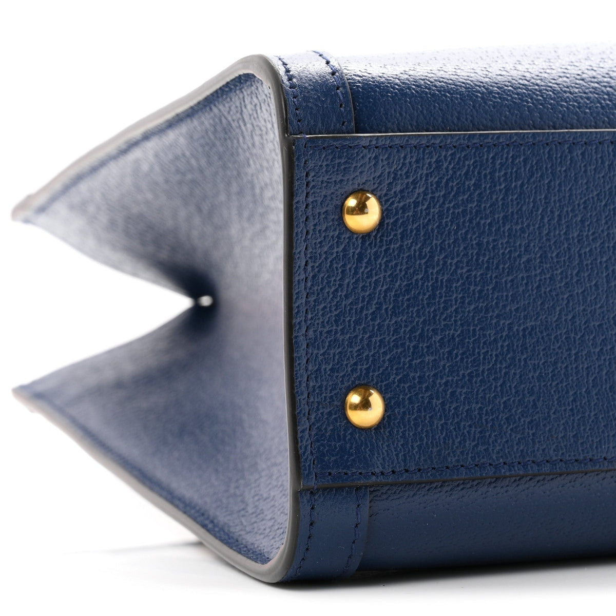 Textured Dollar Calfskin Web Small Diana Tote Bag Royal Crop