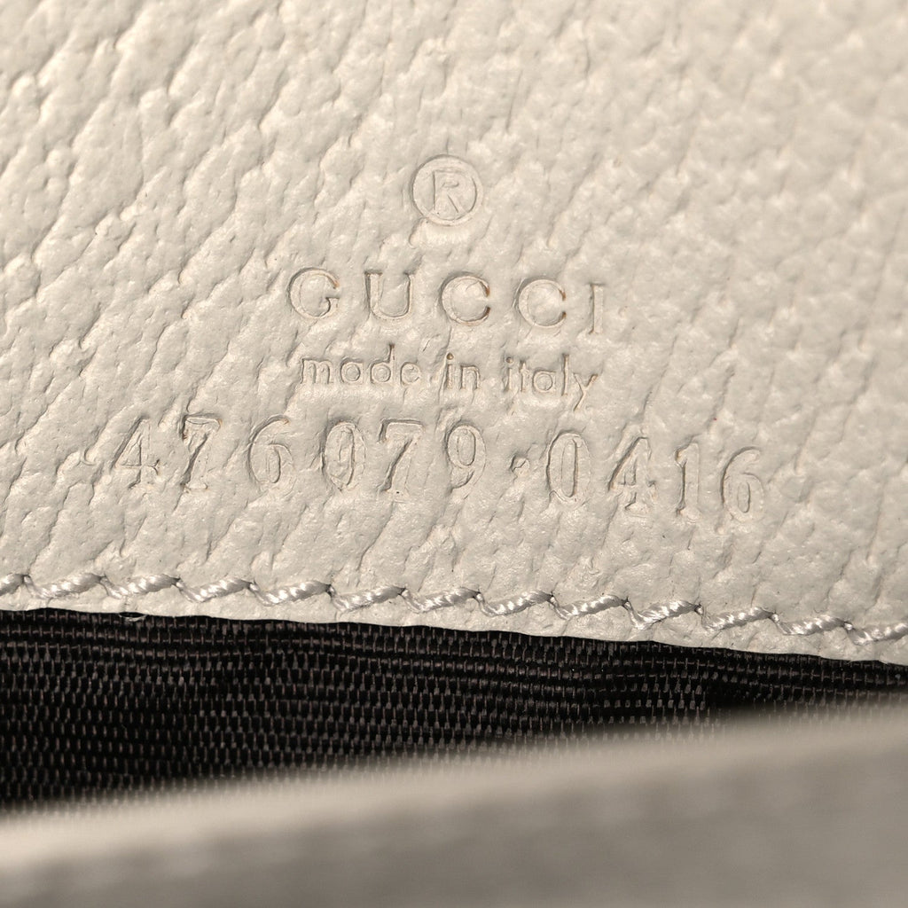 GG Supreme Monogram Web Queen Margaret Chain Wallet White