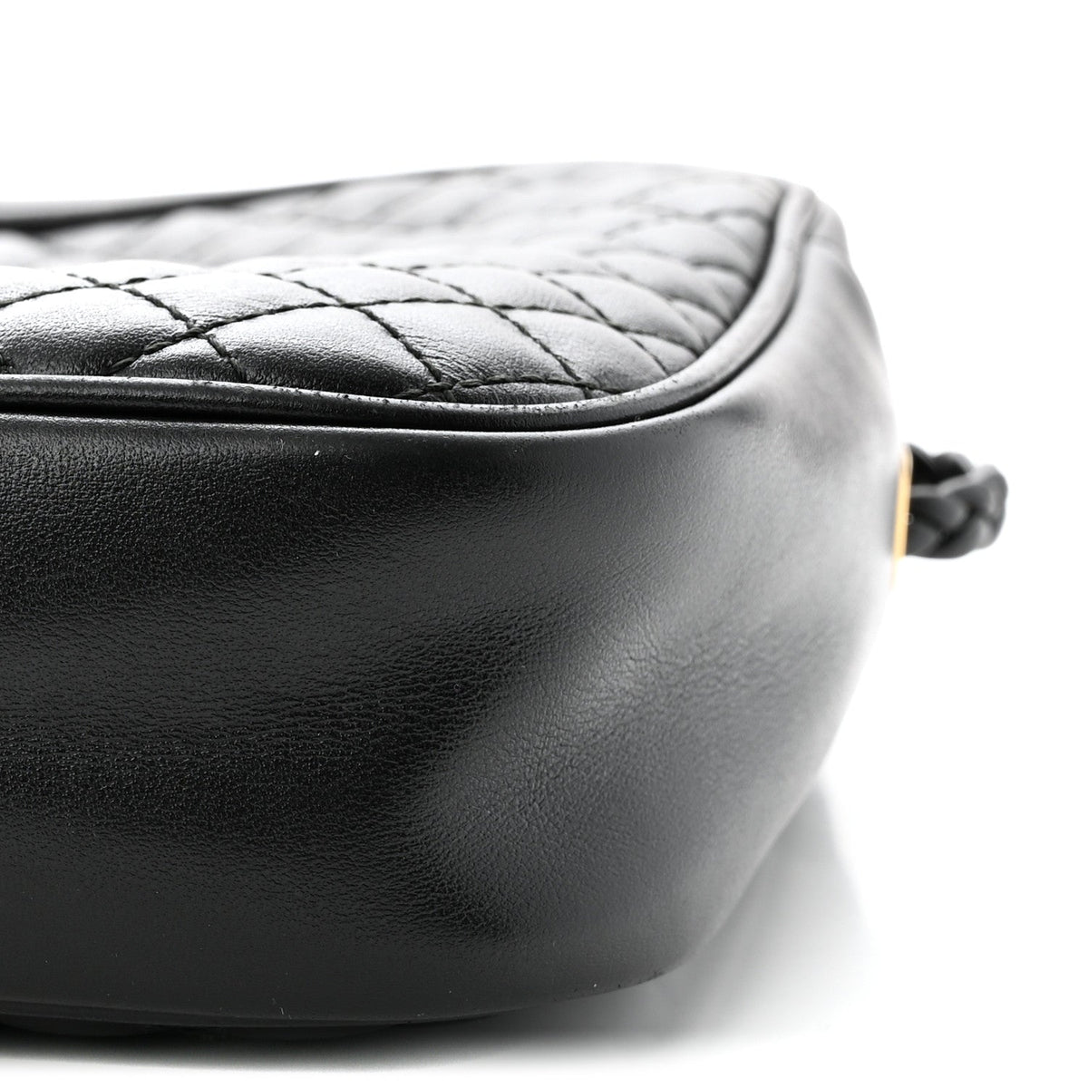 Calfskin Web Trapuntata Small GG Shoulder Bag Black