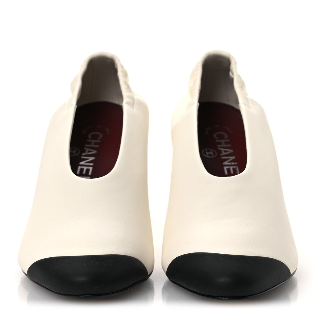 Lambskin Pumps 36.5 Ivory Black