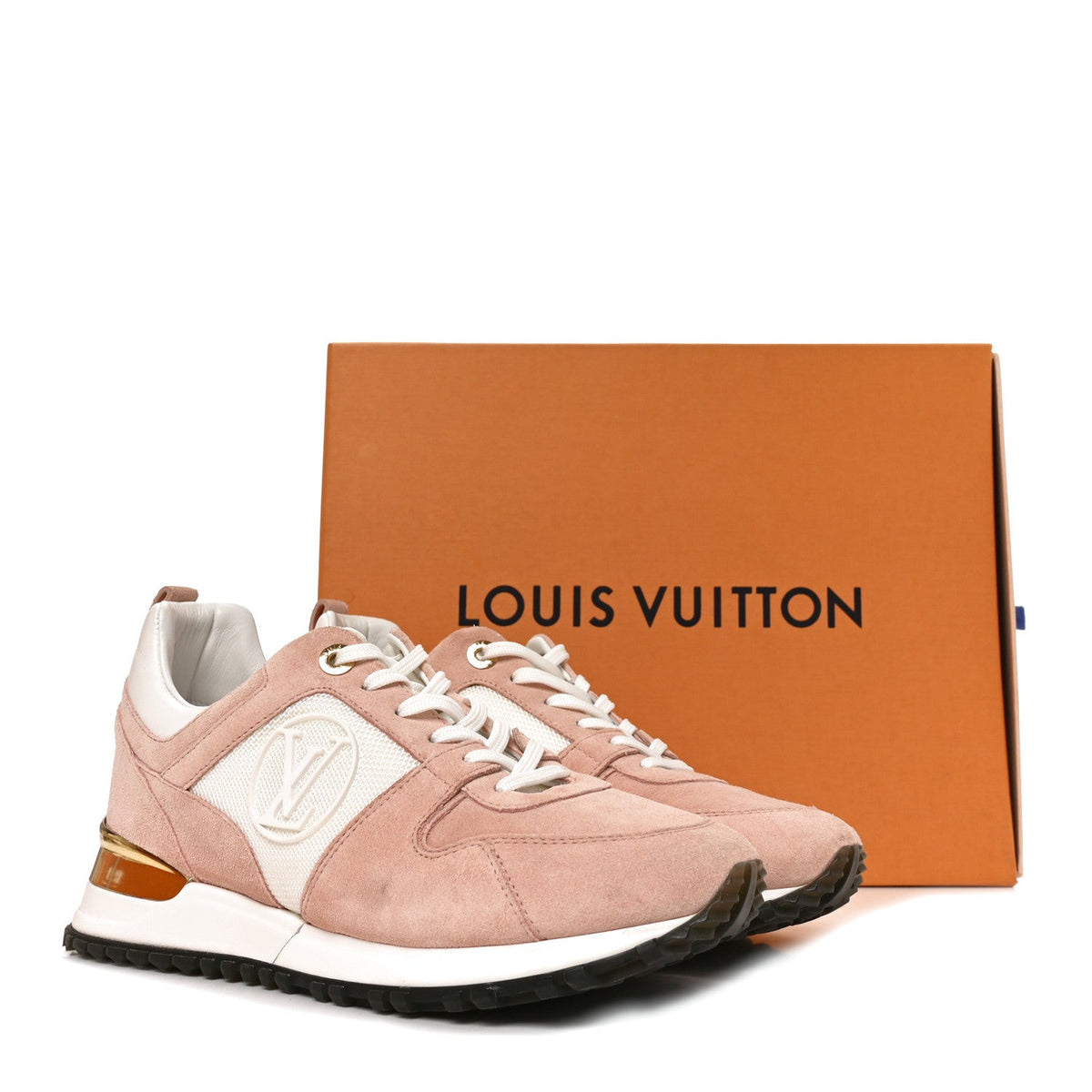 Suede Calfskin Run Away Sneakers 38 Pink