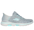 Skechers Slip-ins: GO GOLF WALK 5 - Slip-Ins, GRAY / AQUA