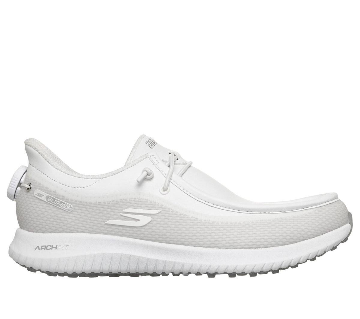 Skechers Slip-ins Golf: Flight - Moc Twist Fit, WHITE / SILVER