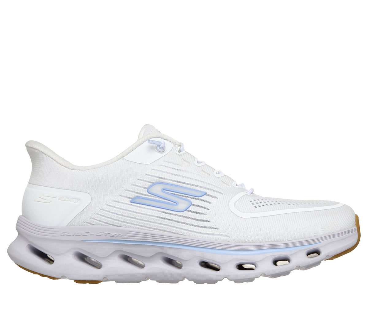 Skechers Slip-ins: GO WALK Glide-Step 2.0 - Breeze, WHITE / LIGHT BLUE