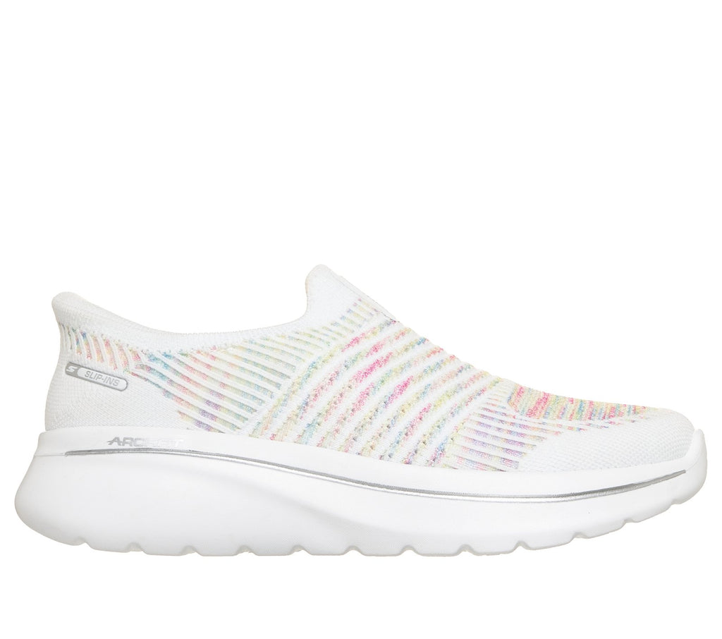 Skechers Slip-ins Relaxed Fit: GO WALK Arch Fit N-Joy - Valerie, WHITE / MULTI