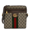 GG Supreme Monogram Web Small Ophidia Messenger Bag Brown