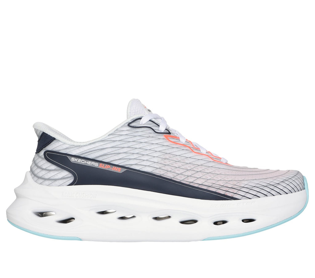 Skechers Slip-ins: Max Cushioning Glide-Step - Sapphire, WHITE / MULTI