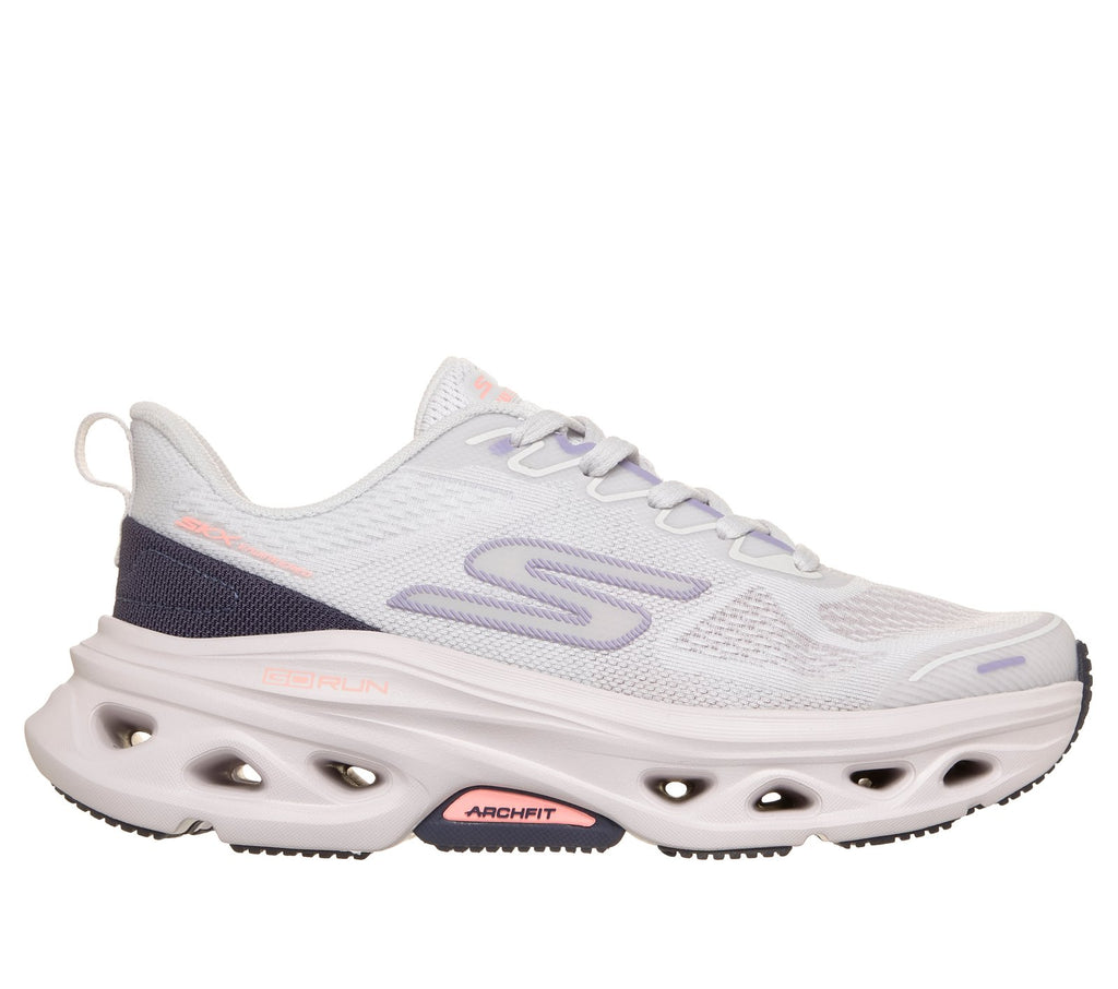 Max Cushioning Glide-Step Arch Fit - Premium Pace, GRAY / LAVENDER