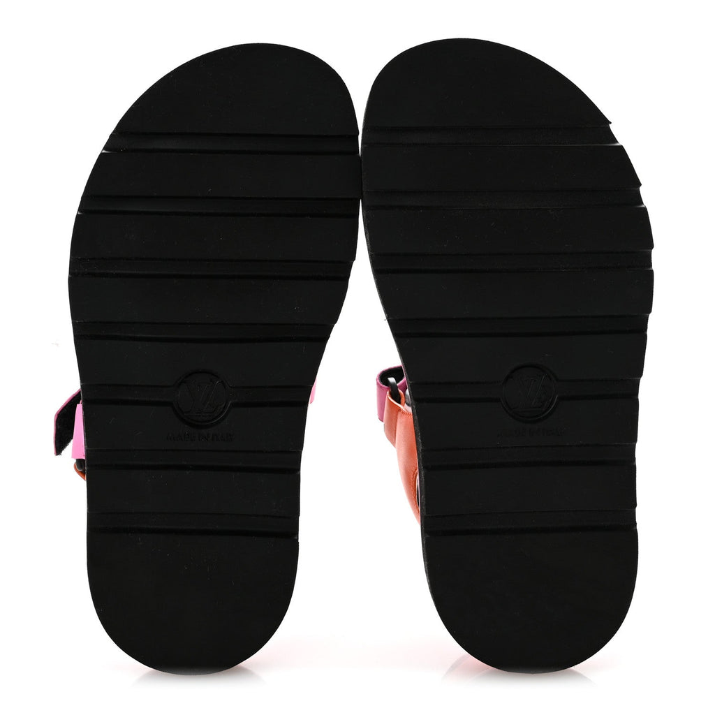 Calfskin Pool Pillow Flat Comfort Sandals 38 Rose Pop Pink