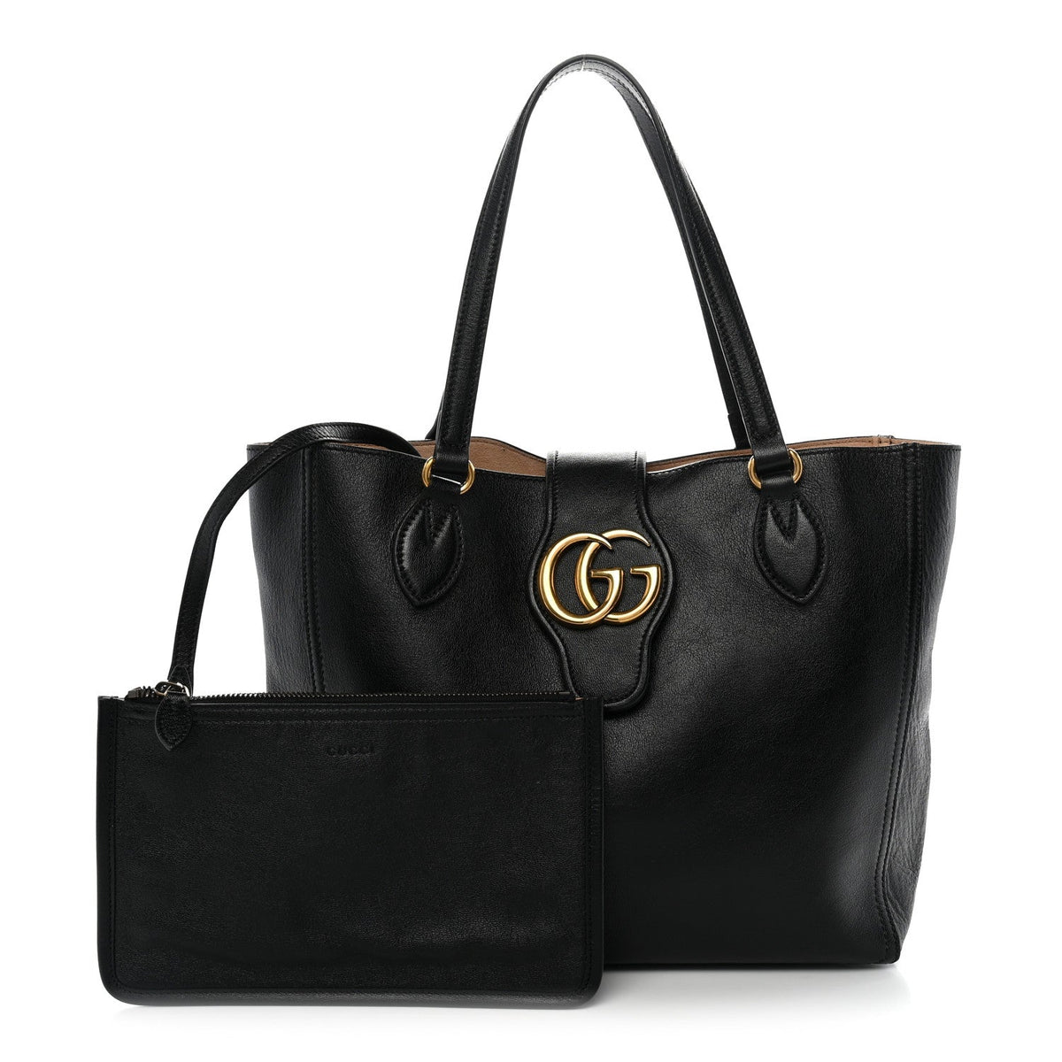 New Sakai Calfskin Lux Small Dahlia Tote Black