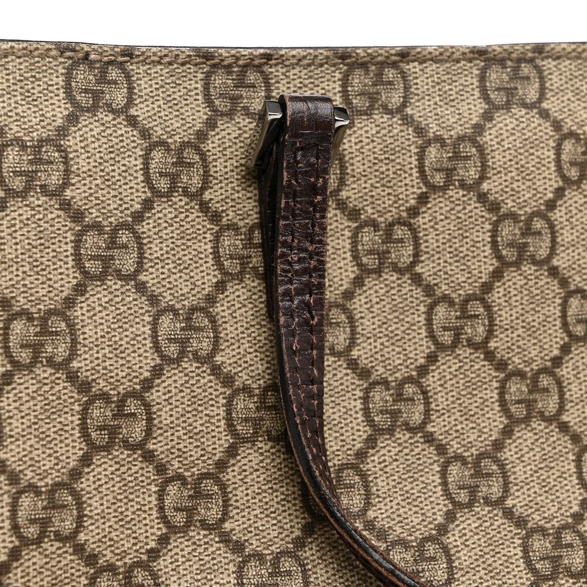 GG Plus Monogram Flat Vertical Tote Dark Brown