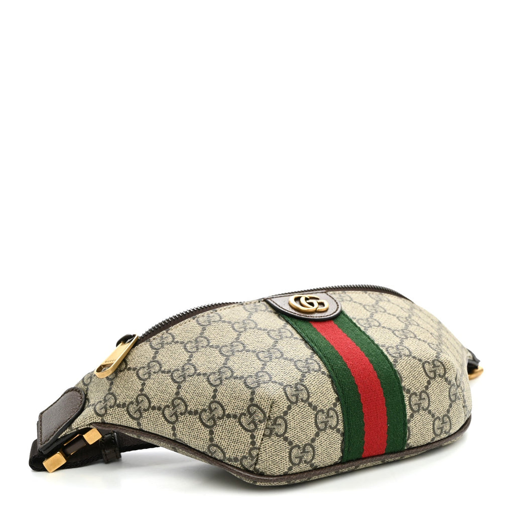 GG Supreme Monogram Web Small Ophidia Belt Bag Beige Ebony New Acero