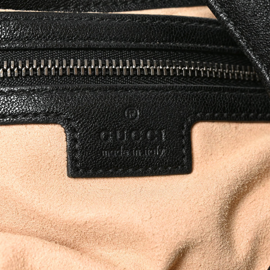 Goatskin Monochrome Large Aphrodite Shoulder Bag Black