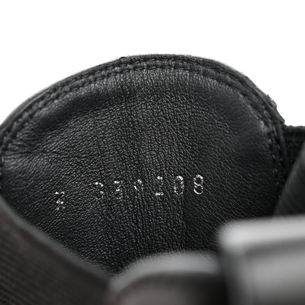 Calfskin Patent Cap Toe Ankle Boots 38.5 Black