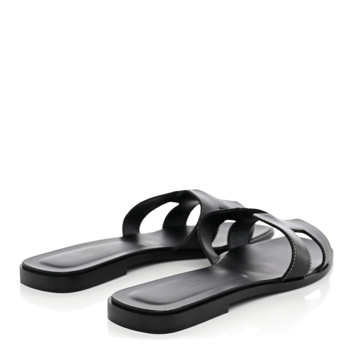 Box Calfskin Oran Sandals 41 Black