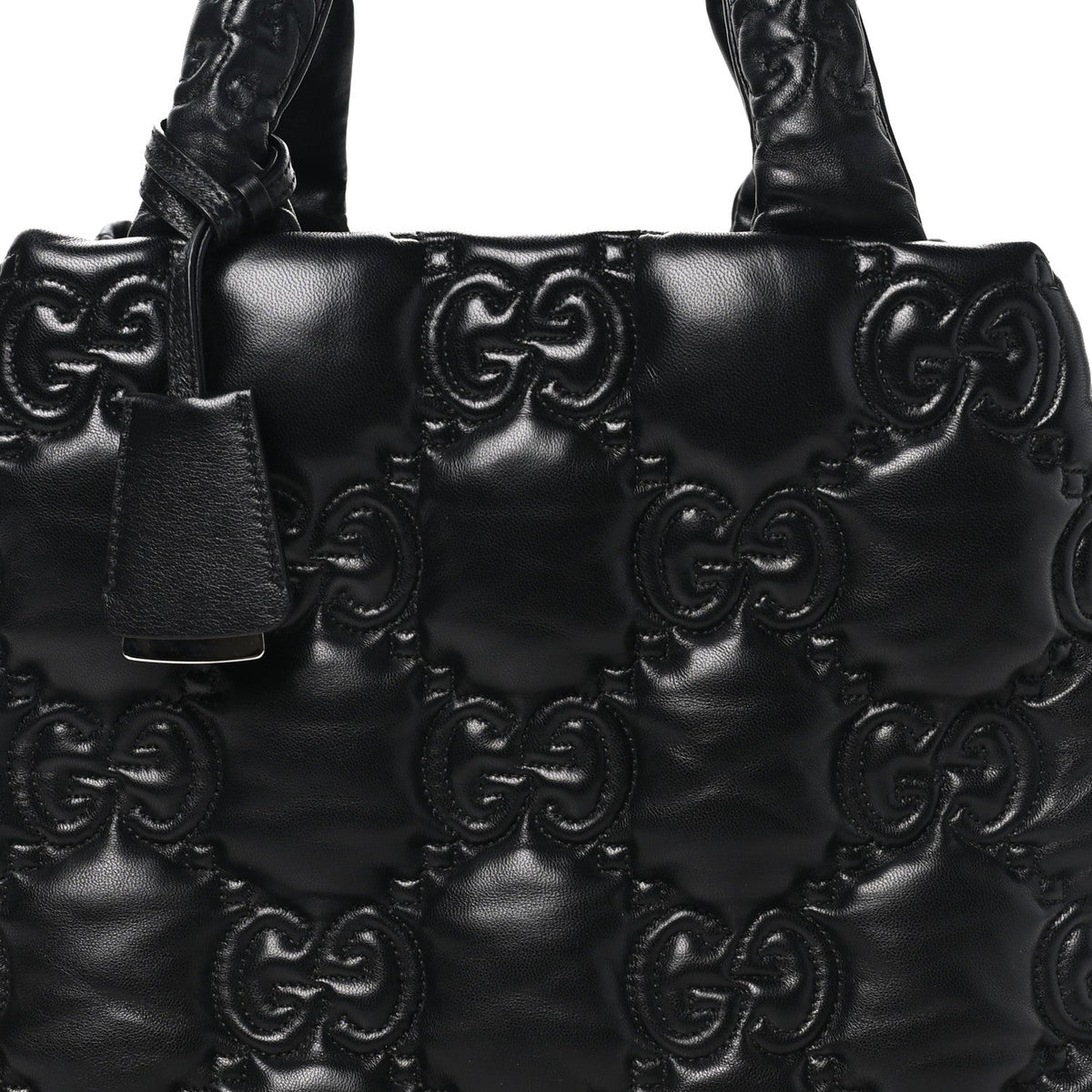 Calfskin GG Matelasse Large Tote Black