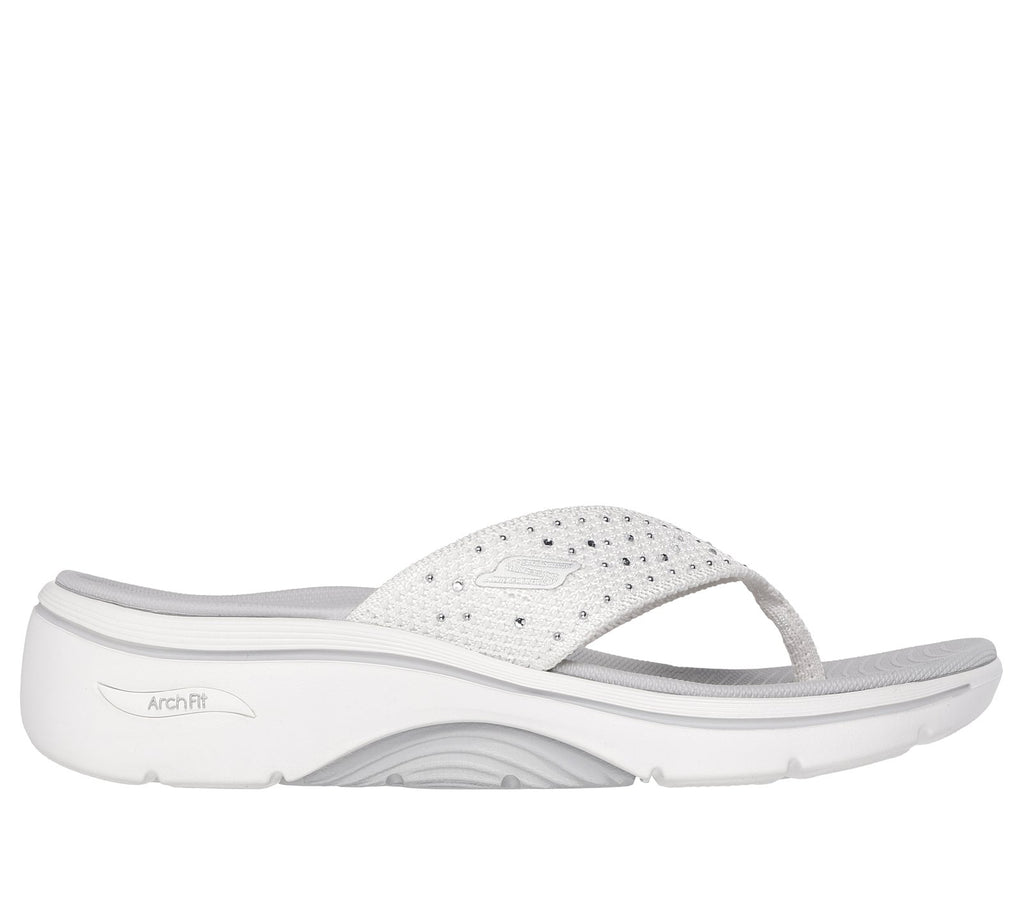 GO WALK Arch Fit 2.0 Sandal - Claire, WHITE / SILVER