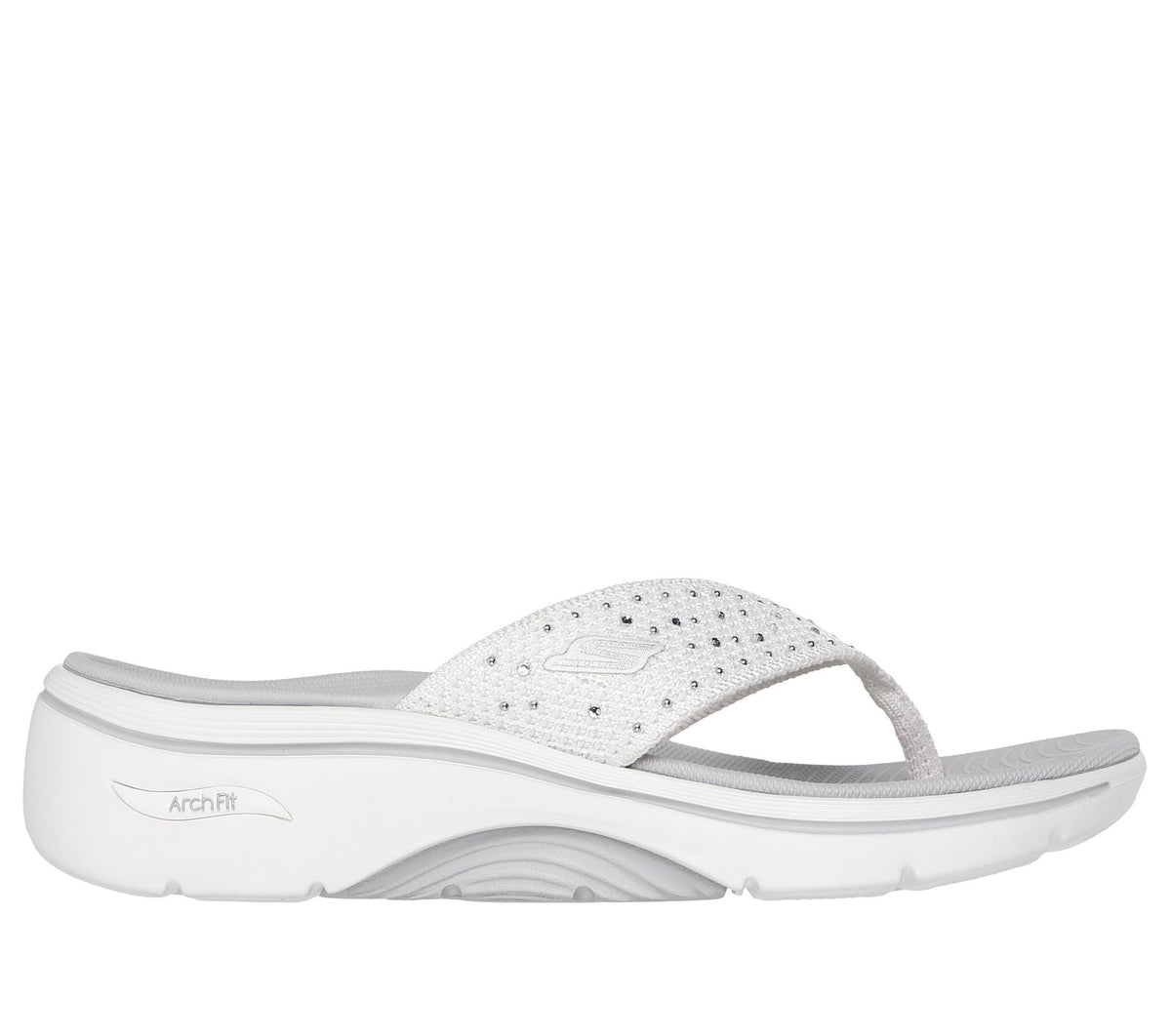 GO WALK Arch Fit 2.0 Sandal - Claire, WHITE / SILVER