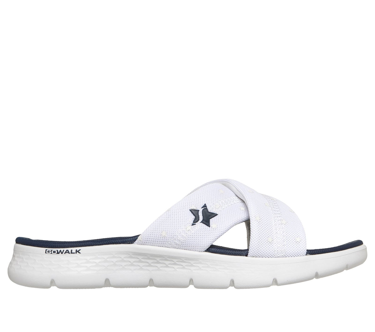 GO WALK Flex Sandal - Lyra, WHITE / NAVY