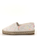 Glittered Tweed Lambskin CC Espadrilles 36  White Multicolor