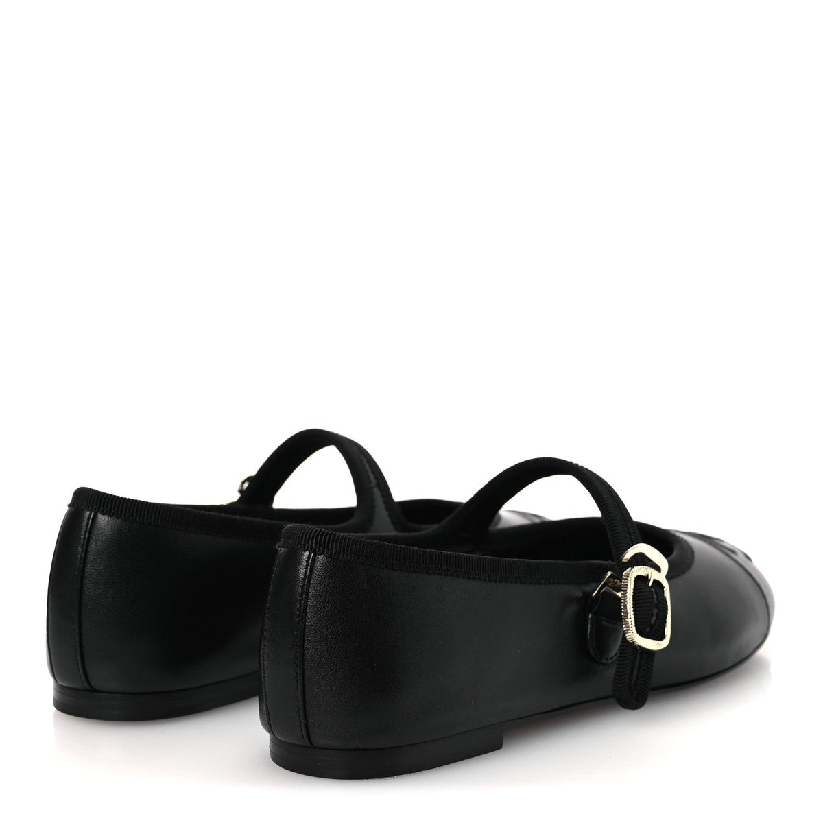 Lambskin Mary Jane Flats 37.5 Black