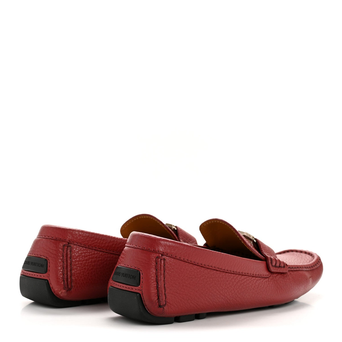 Calfskin Mens Monte Carlo Car Shoe Moccasin Loafers 9 Red