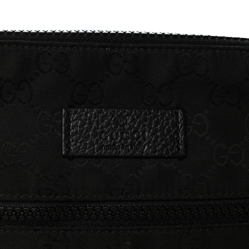 Nylon Monogram Mini Flat Messenger Bag Black