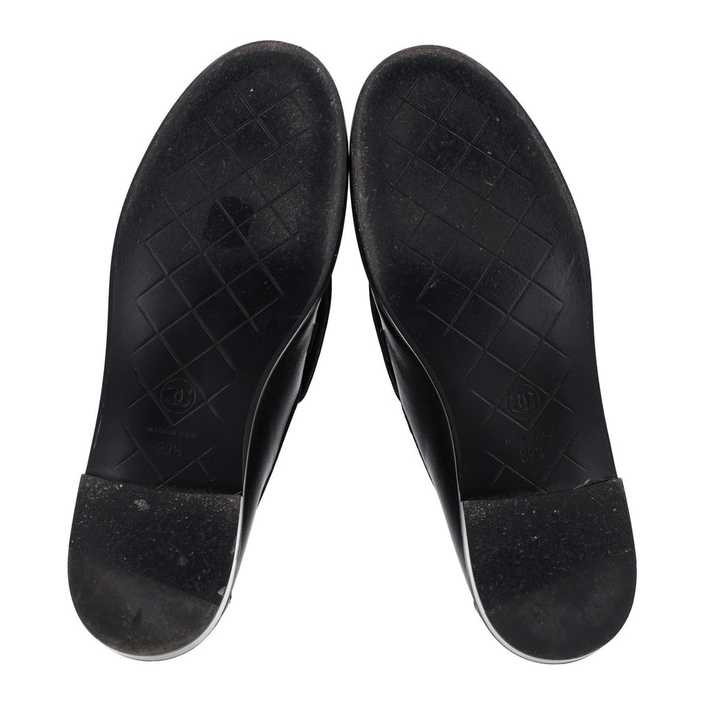 Lambskin Quilted CC Turnlock Loafers 39.5 Black