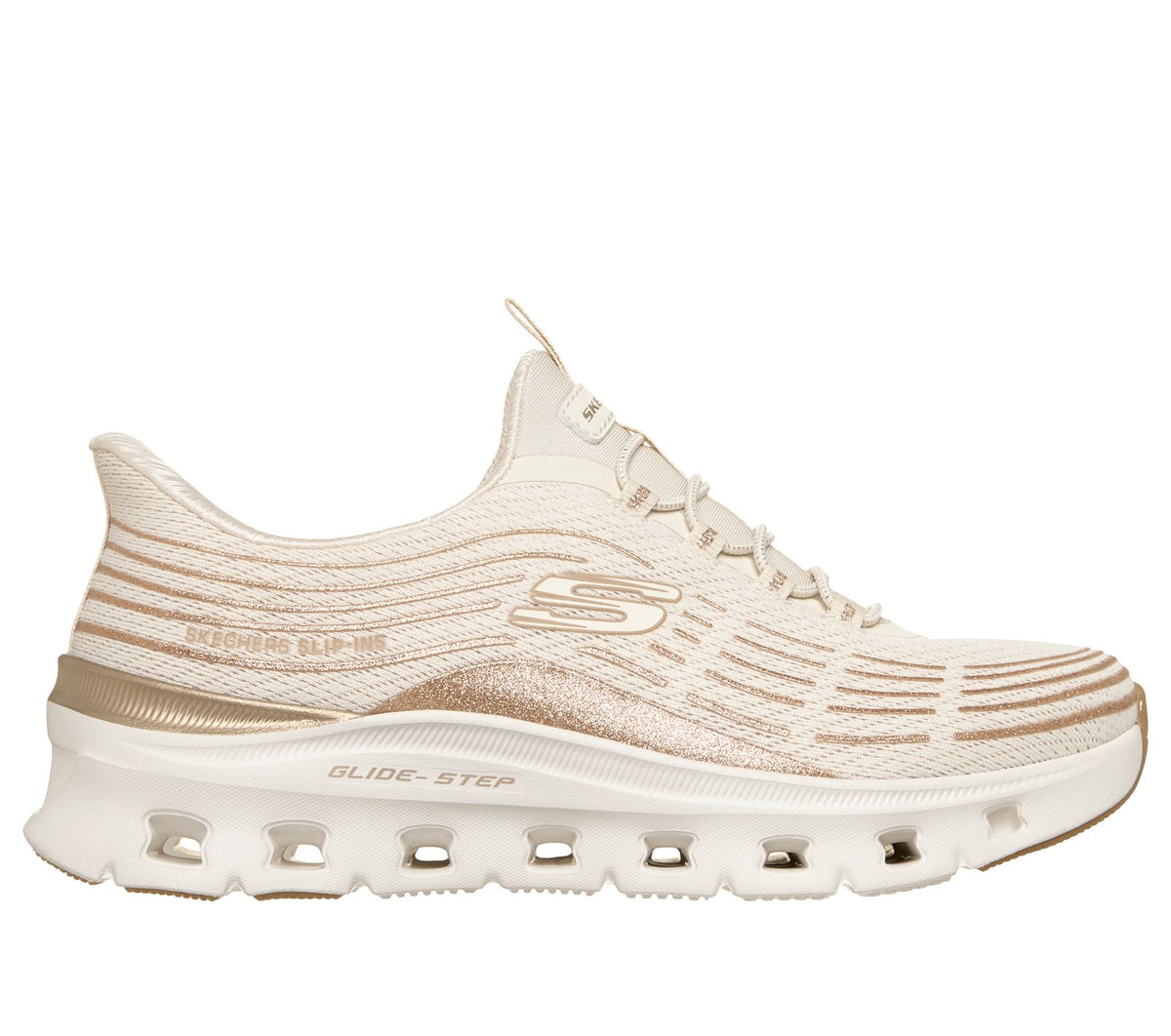 Skechers Slip-ins: Glide-Step Pro - Midnight Gleam, NATURAL / GOLD