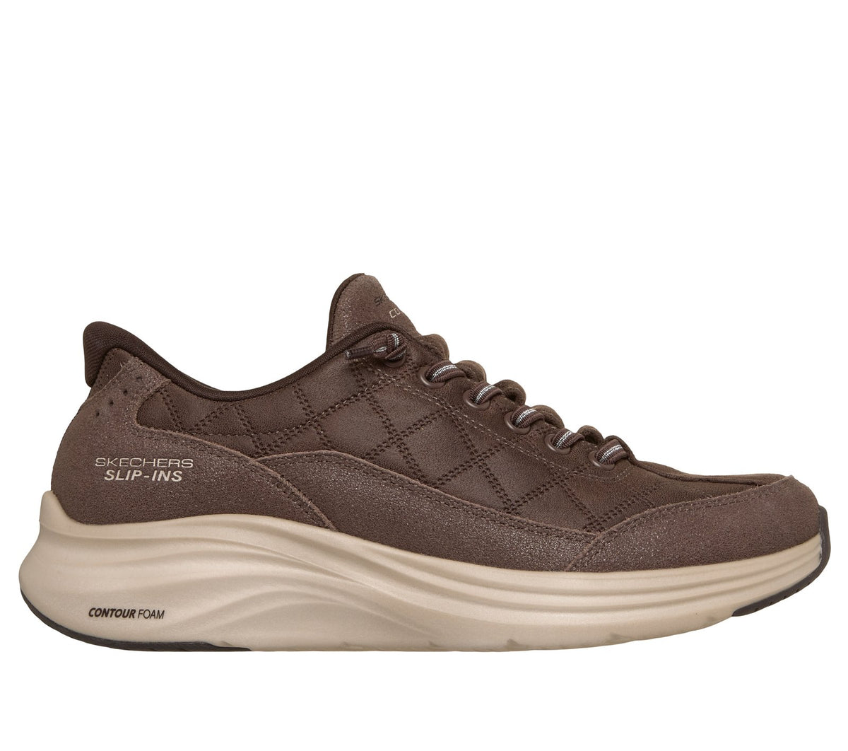 Skechers Slip-ins: Contour Foam - Cozy Fit Natural Ease, CHOCOLATE