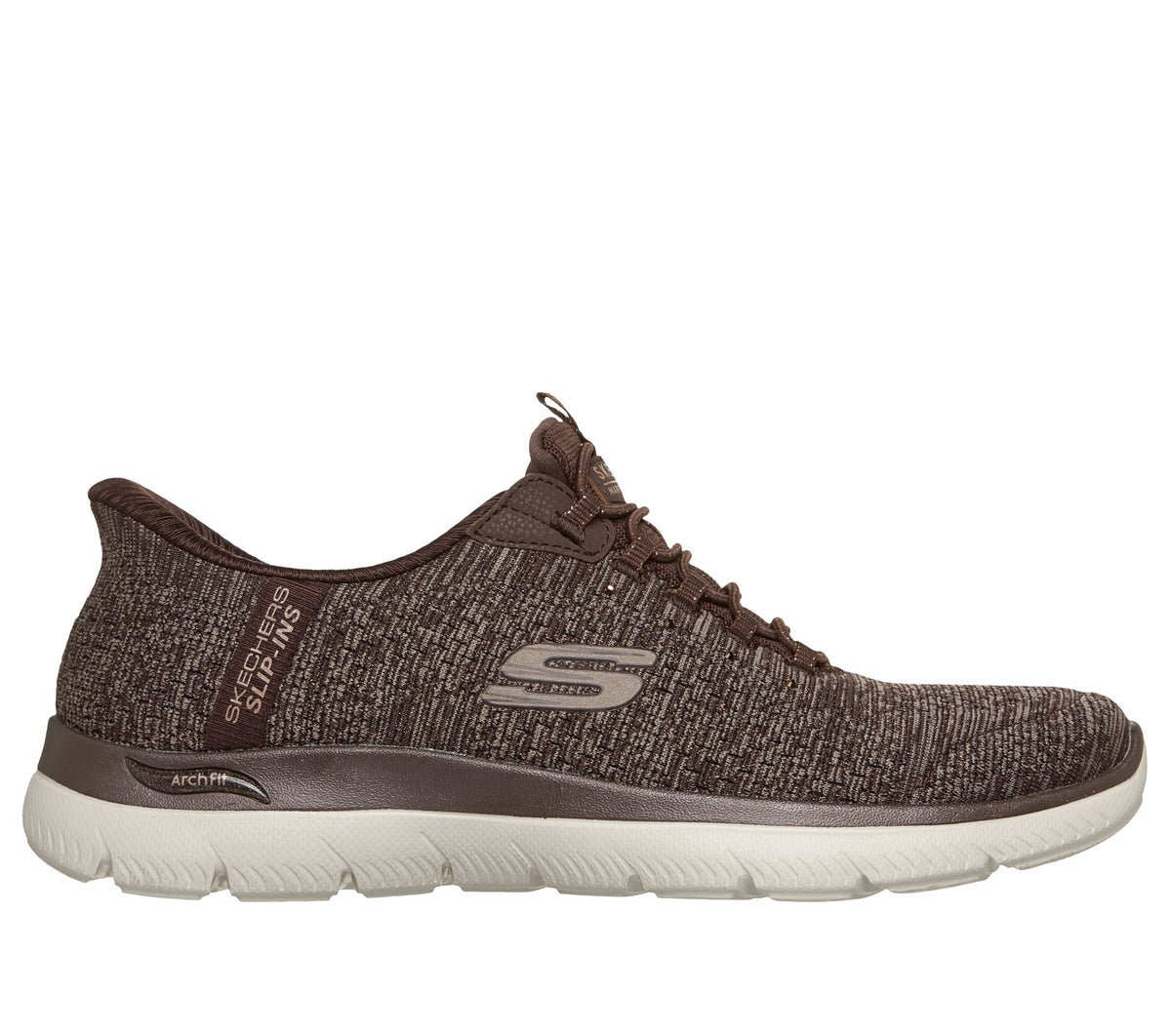 Skechers Slip-ins Martha Stewart: Arch Fit Summits - Soft Shimmer, CHOCOLATE