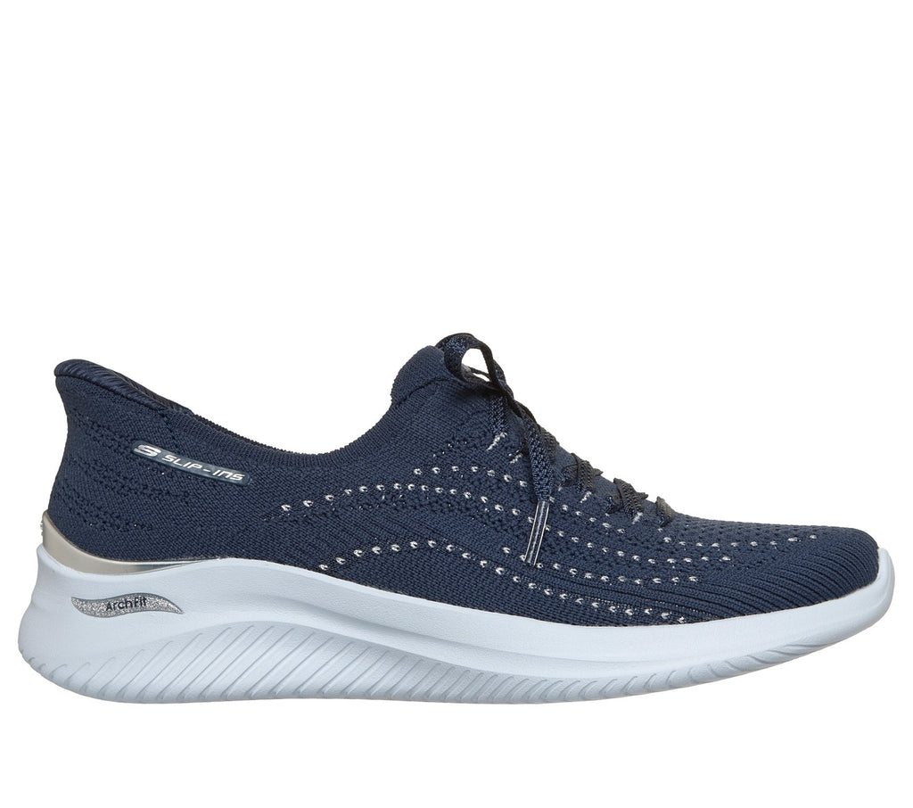 Skechers Slip-ins Martha Stewart: Arch Fit Ultra Flex 3.0 - Metallic Grace, NAVY