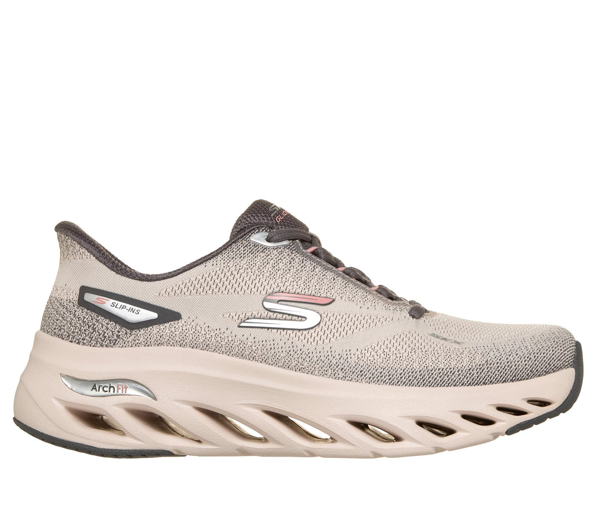 Skechers Slip-ins: Arch Fit Glide-Step - Sleek Drift, NATURAL / GRAY